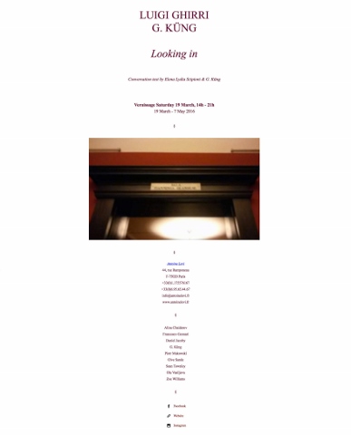 Luigi Ghirri / G. Küng – Looking in